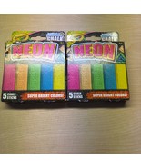 Lot Of 2 Crayola Washable Sidewalk Chalk, Neon Chalk 5ct Each Pack. - £12.51 GBP