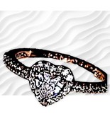 Pandora Rose Gold. Elevated Heart Ring Size 7 Us Seller - $73.11 CAD