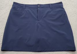 Eddie Bauer Skort Womens Size 14 Navy Lined Golf Flat Front Stretch Button Front - £17.83 GBP