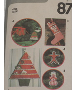 Simplicity Pattern 8721 Christmas Tree Card Holder, Santa, Stocking &amp; Or... - £4.60 GBP