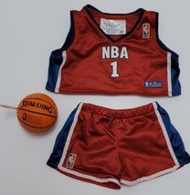 BUILD-A-BEAR Nba Basketball Jersey & Shorts Outfit W/BALL Euc - $11.87