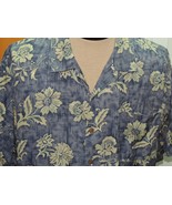 Men&#39;s XL Tommy Bahama Short Sleeve Hawaiian Shirt 100% Silk BLUE YELLOW ... - $21.39 CAD