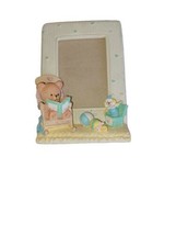 Burnes Of Boston Baby Picture Frame Jack in the Box Bear Rattle Holds 2X3 Photo - £6.38 GBP