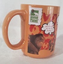 Animal Planet Orange Animal Mug 2003 Discovery Polar Bear Iguana Ape Monkey - £7.08 GBP