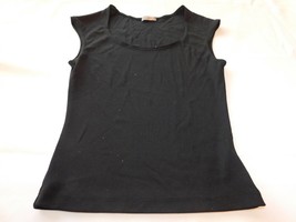 Charlotte Russe S small juniors women&#39;s sleeveless shirt Black some sparkle GUC - £12.13 GBP