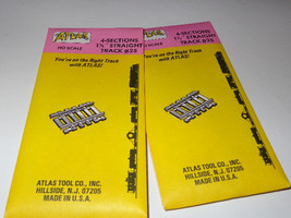 NEW ATLAS HO- #25- BRASS 1 1/2&quot; STRAIGHT TRACK 4 SECTIONS - 2  PACKS -H39 - $49.06 MXN