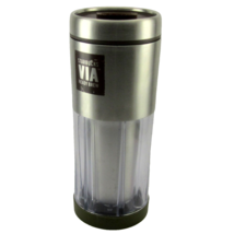 Starbucks VIA Ready Brew Stainless Steel Travel Tumbler Mug 10 oz 2009 - $22.71