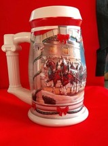 Holiday At The Capital Budweiser Holiday Stein Raised Clydesdale Horses 2001 - £43.42 GBP