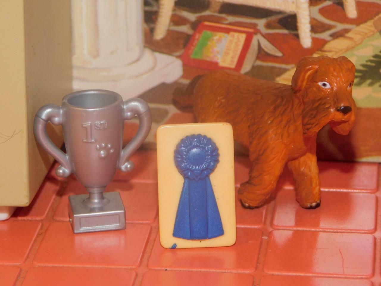 Dollhouse Miniature Show Dog Lot B Fits Fisher Price Loving Family Dog H... - $3.95