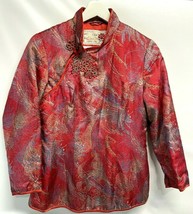 Peony Vintage Cardigan Asian Kimono Jacket 1950s Shanghai China Quilted S/M - £50.63 GBP