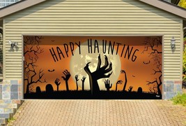 My Door Decor 285905HALL-010 7 x 16 ft. Happy Haunting Graveyard Zombie Hands Ha - £184.85 GBP