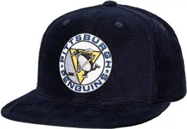 Mitchell &amp; Ness Adult Pittsburgh Penguins Vintage Side Patch Snapback Hat - £24.99 GBP