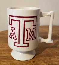 Texas A&amp;M University Coffee Beer Cup Mug White Ceramic 24 oz. Made in Mexico - £11.17 GBP