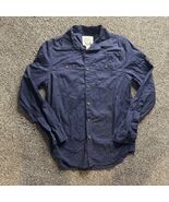 St. John&#39;s Bay Shirt Mens (S) Small Long Sleeve Button Up Solid Blue - €11,14 EUR
