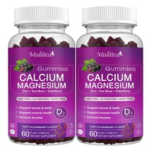 120 Supplement Zinc Calcium Magnesium &amp; Vitamin D Complex Immune Support - £46.84 GBP