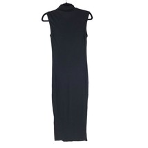 House of Harlow 1960 Bodycon Maxi Dress Ribbed Knit Mock Neck Black S - £30.31 GBP