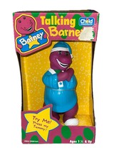 Vintage 1993 Lyons Group 7” Talking Barney  Rubber Goodnight Dinosaur Do... - $25.00
