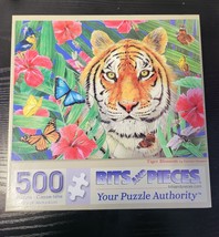 Bits and Pieces Jigsaw Puzzle; Tiger Blossom by Patrizia Donaera;  500 p... - $11.00