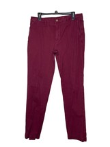 Vineyard Vines Men&#39;s Pants Performance On-The-Go 5 Pocket Mid-Rise Red S... - $27.71