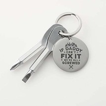 If Daddy Can&#39;t Fix It We&#39;re All Screwed Personalized Keychain Screwdriver - £40.80 GBP