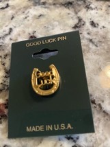 Good Luck Inside Horse Shoe hat/lapel pin - £5.42 GBP