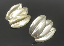 AVON 925 Sterling Silver - Vintage Shiny Floral Leaves Drop Earrings - EG7116 - £40.93 GBP
