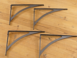 4 Large Cast Iron Brackets Braces Shelf Bracket Corbels Shelf Metal 11 X 7 1/2&quot; - £34.59 GBP