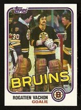 Boston Bruins Rogatien Vachon 1981 Topps Hockey Card # E 74 Nr Mt - £0.39 GBP