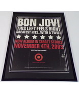 Bon Jovi This Left Feels Right 2003 Framed ORIGINAL 11x14 Advertising Di... - $34.64