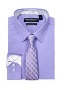 Nick Graham Men&#39;s Modern-Fit Dress Shirt &amp; Tonal Plaid Tie Set B4HP - $17.97 CAD+
