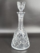 Liquor Decanter 12&quot; with Stopper Heavy 3lb 13oz Clear Cut Crystal Glass ... - £23.57 GBP