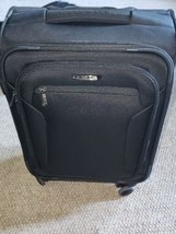 New Black Samsonite Rolling Pull Behind Carry On Suitcase Spinner Softside - £58.36 GBP