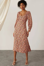 MONSOON &#39;Frida&#39; Floral Satin Tea Dress UK 8 EUR 36 (fm111-3) - £72.68 GBP