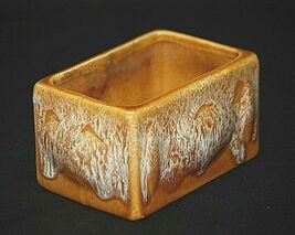 Haeger Art Pottery Succulent Planter Butterscotch Drip #40 USA Vintage MCM - $34.64