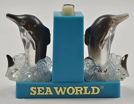 Vintage Sea World Dolphin Salt &amp; Pepper Shaker 2.625&quot; Tall Tableware Collectible - £7.01 GBP
