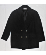 Vintage JG HOOK 100% Wool Peacoat Jacket Pea Coat BLACK Lined Double Bre... - £29.18 GBP
