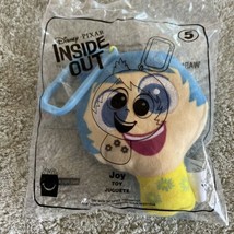 NEW McDonalds Disney Pixar Inside Out JOY Stuffed Keychain Toy - £3.83 GBP