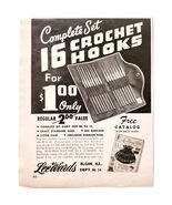 1957 Lee Wards 16 Pc Crochet Hook Set Advertisement Crafts Sewing Supply... - $363.77 MXN