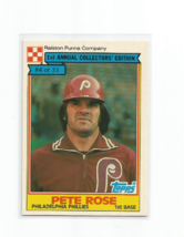 Pete Rose (Philadelphia Phillies) 1984 TOPPS/RALSTON Purina Food Issue Card #4 - £5.48 GBP