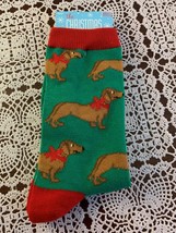 Christmas Shoppe Ladies Crew Socks Dachshund Doxie Weiner Dog 4 to 10 Br... - £9.48 GBP