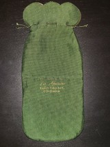 NEW La Guaca Green drawstring cloth pouch gold 24k Jewelry bag gift 8.75... - $9.89