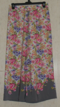 New Womens Ellen Tracy Pretty Floral Wide Leg Pull On Lounge Pants Size S - £18.93 GBP