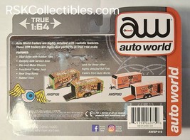 Auto World ULTRA RED CHASE Rat Fink 1:64 Scale Enclosed Car Trailer Special Edtn image 4