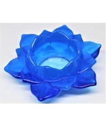 Blue Lotus candle holder, Translucent Open Blossom, Handcrafted resin fl... - £7.25 GBP