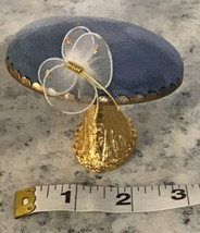 Vintage Mushroom Jewelry Ring Display Holder Butterfly 3” X 2” X 3” - £53.93 GBP