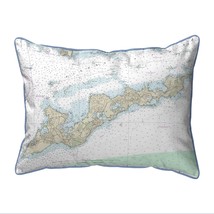 Betsy Drake Fishers Island, RI Nautical Map Small Corded Indoor Outdoor ... - £39.51 GBP