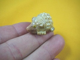 Y-POR-2) little tan red PORCUPINE rodent figurine SOAPSTONE PERU love po... - $8.99