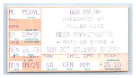 Bob Dylan Concert Ticket Stub October 20 1996 Mesa Arizona - £19.87 GBP