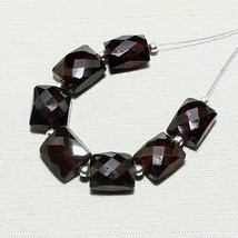 7pcs Natural Red Garnet Beads Loose Gemstone Size 8x7mm To 9x7mm 38.55cts - £8.86 GBP