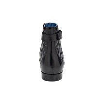 Belvedere Libero Genuine Ostrich Leg and Quilted Leather Boots R80 Black image 3